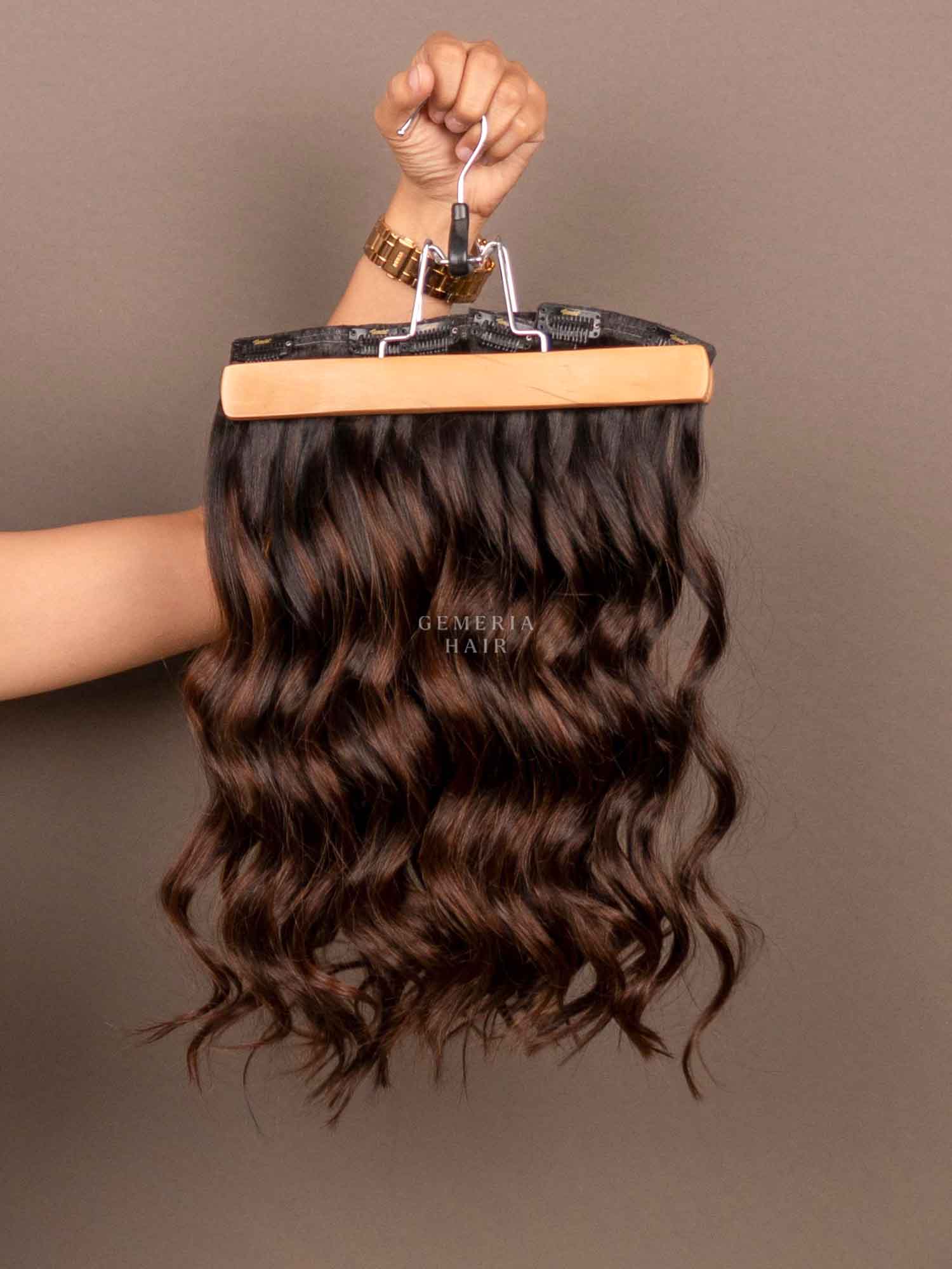 Barrel Brown Balayage | Seamless | 7 Set Clip-In Extensions
