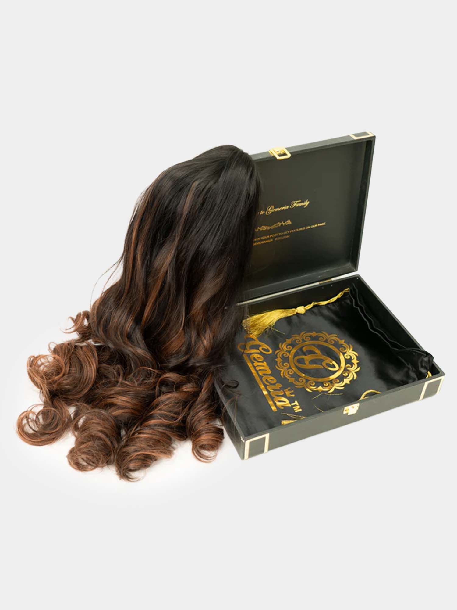 Caramel Brown Balayage Half Head Wig
