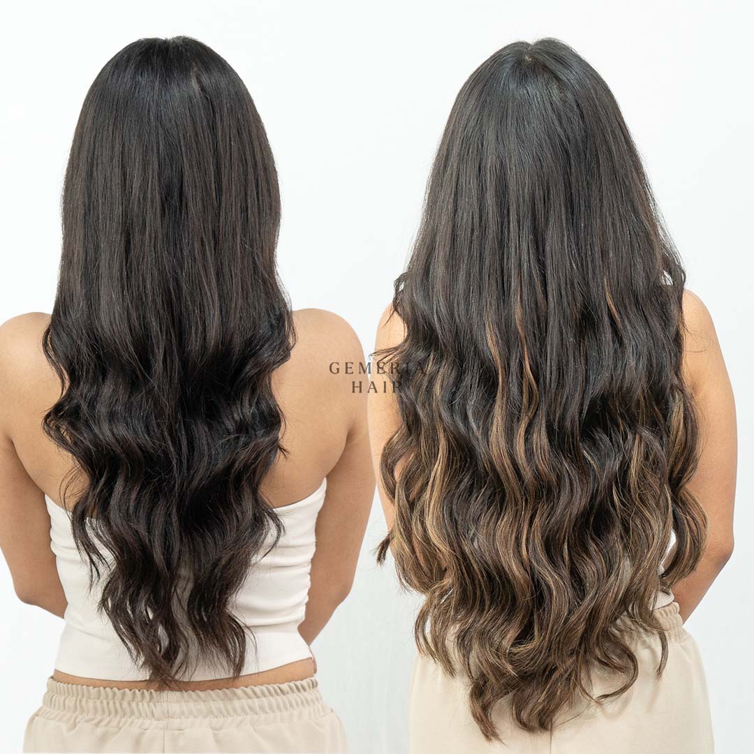 Chocolate Brown Balayage | Seamless | 7 Set Clip-In-Extensions