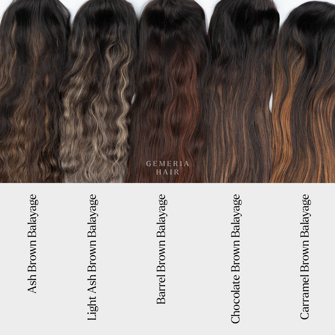 Ash Brown Balayage Half Head Wig