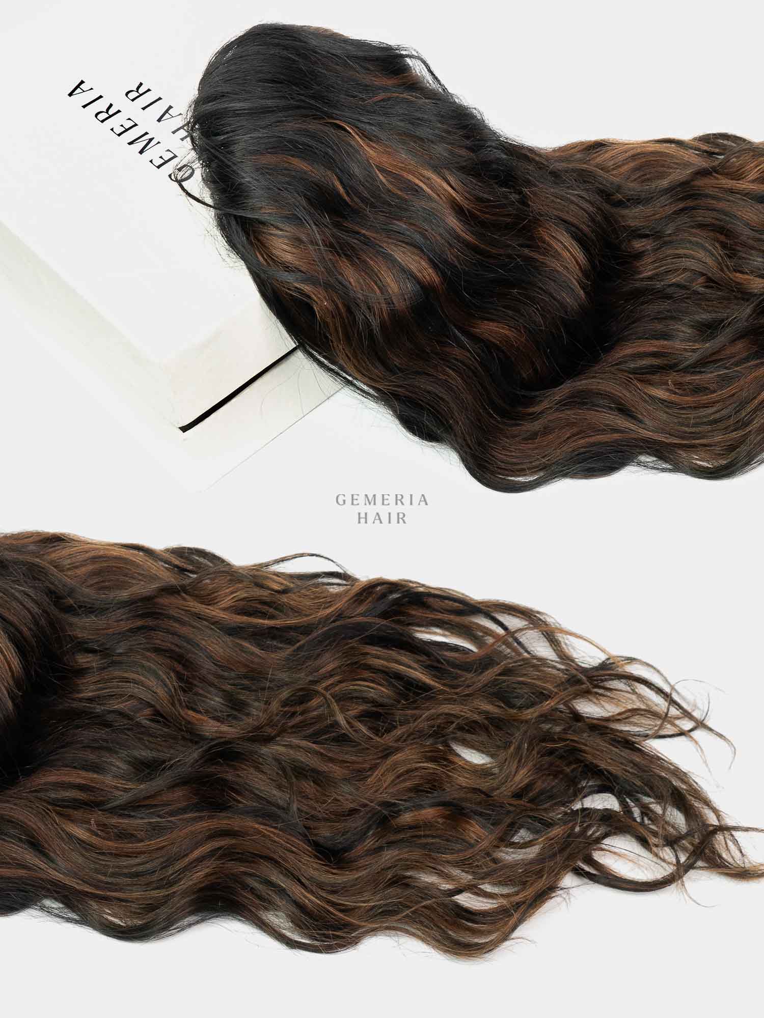 Dark Brown Balayage Half Head Wig
