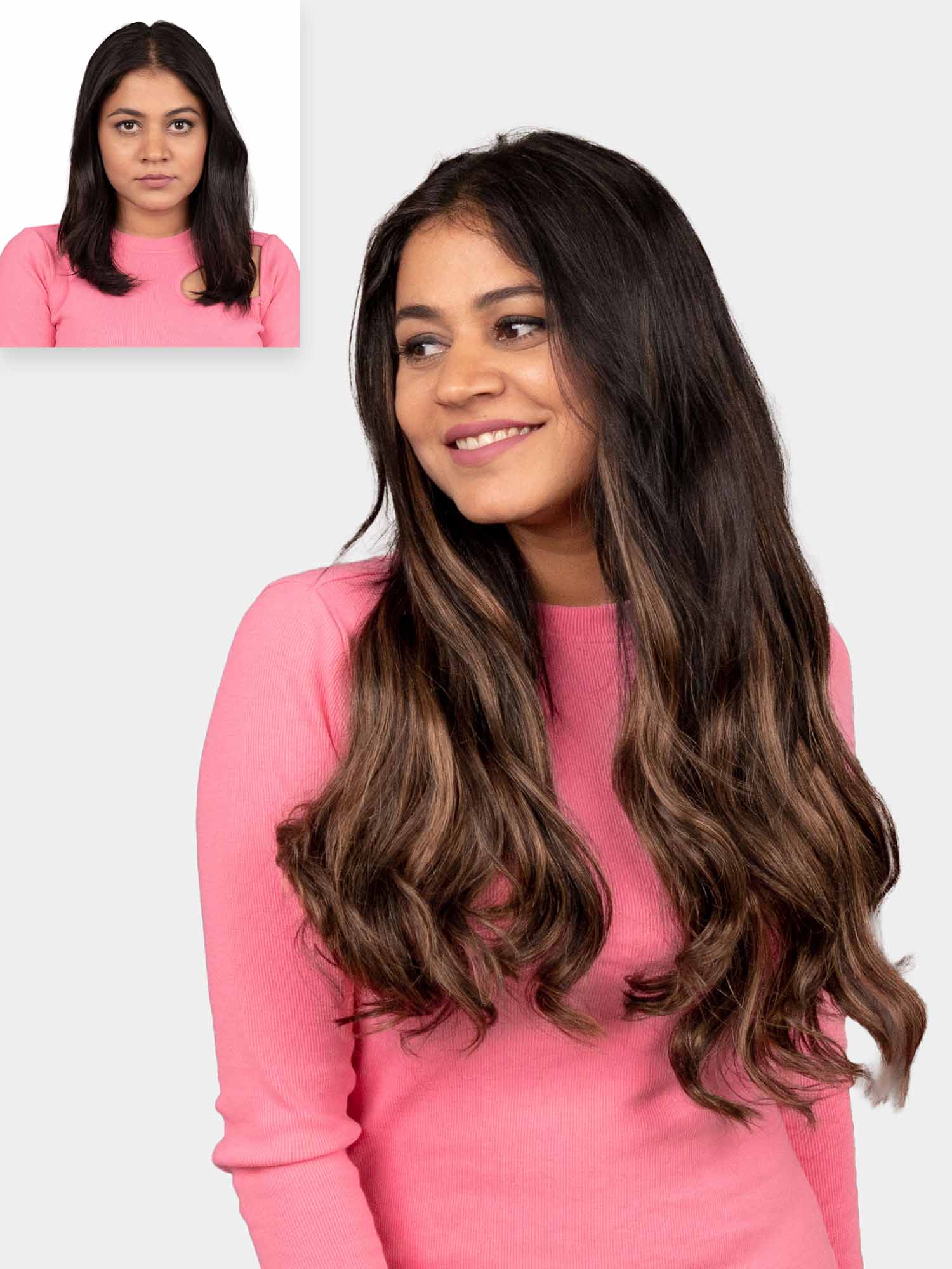 Chocolate Brown Balayage | Seamless | 7 Set Clip-In-Extensions