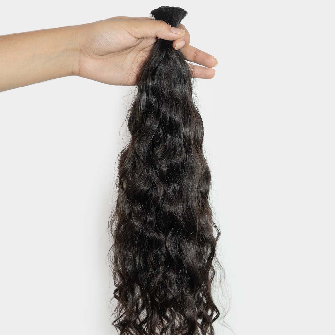 Natural Raw Wavy | Temple Bulk Hair | Braiding Hair