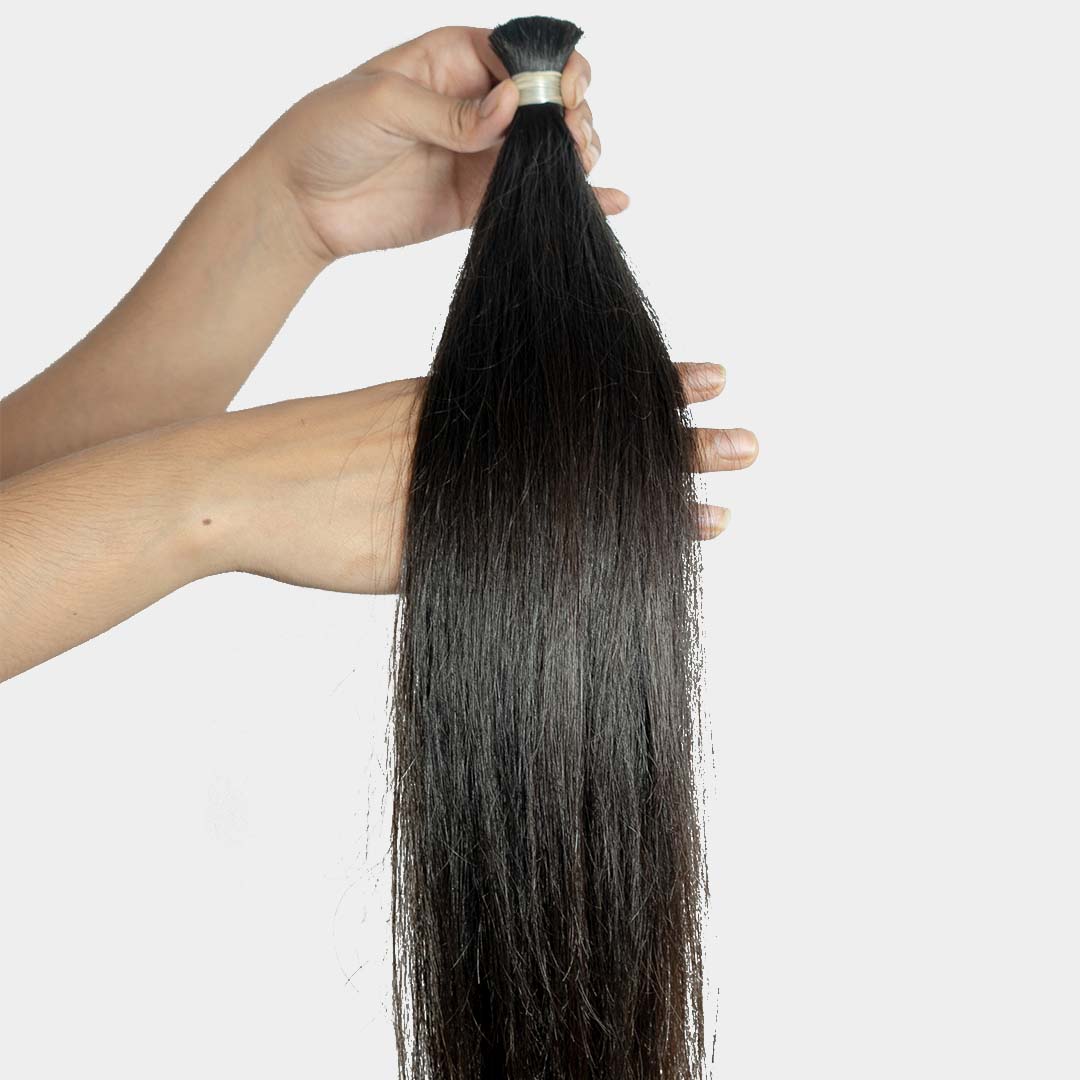 Straight braiding hair