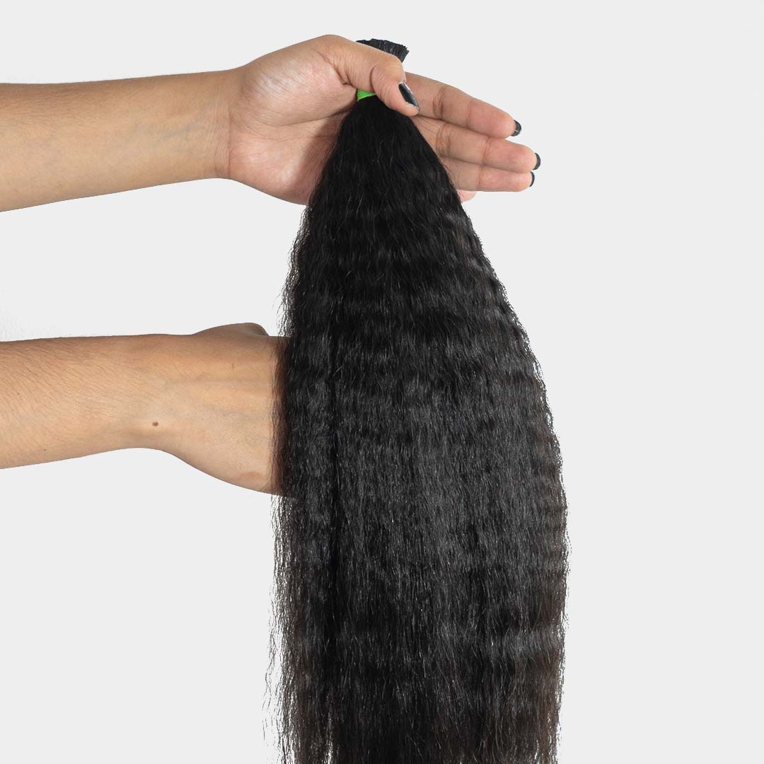 Brazilian Kinky Straight Human Hair Bulk for Braiding Micro Braids
