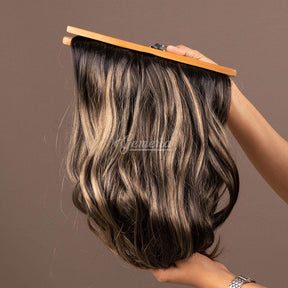 Light Ash Brown Balayage | Seamless | 7 Set Clip-In-Extensions