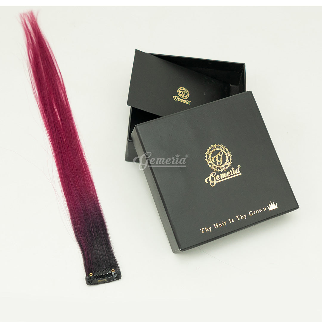 Deep magenta single clip highlights