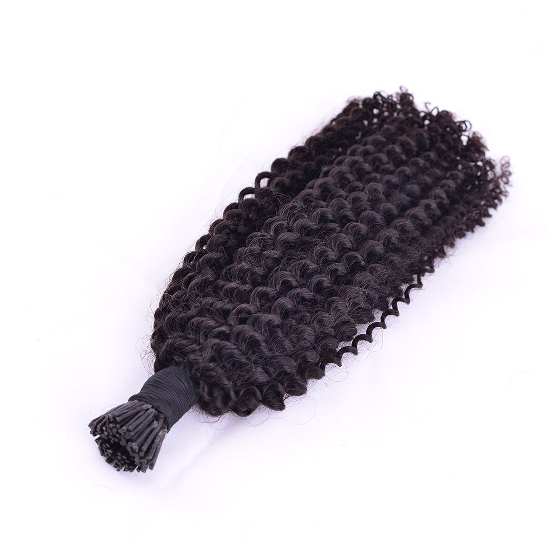 Kinky Curly I-tips hair extensions