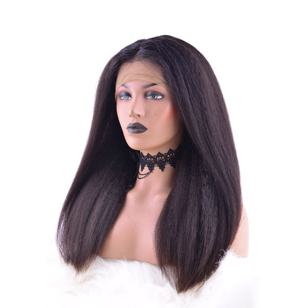 Kinky straight front lace wig