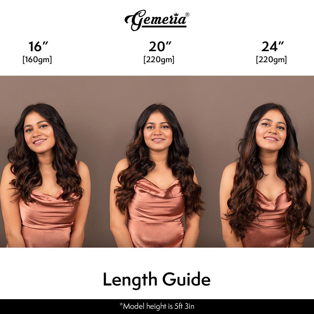Caramel Brown Balayage | Seamless | 7 Set Clip-In Extensions