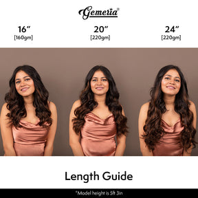 Caramel Brown Balayage | Seamless | 7 Set Clip-In Extensions