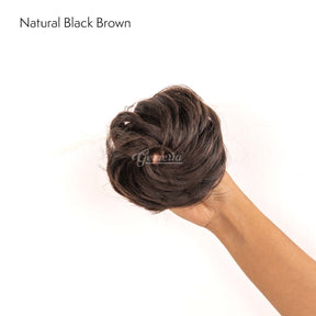 natural-black-brown-faux-scrunchie-bun