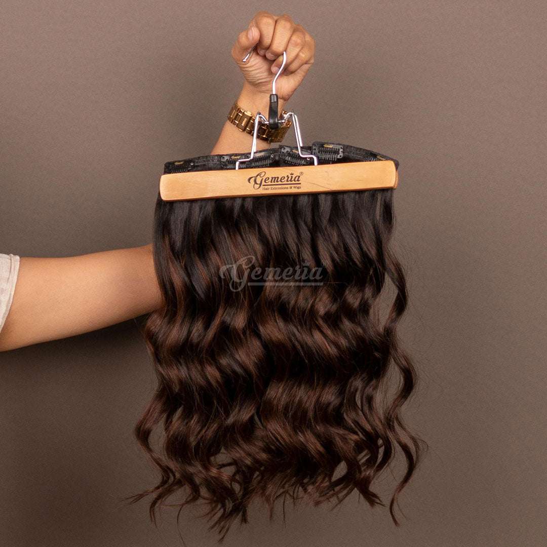 Barrel Brown Balayage | Seamless | 7 Set Clip-In Extensions